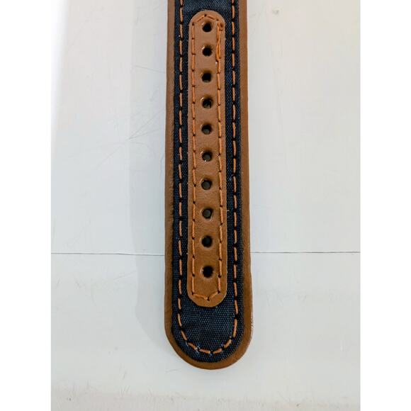 Valdawn American Flag Leather Quartz Watch NWOT Gold Tone Red White Blue Strap - Picture 6 of 6